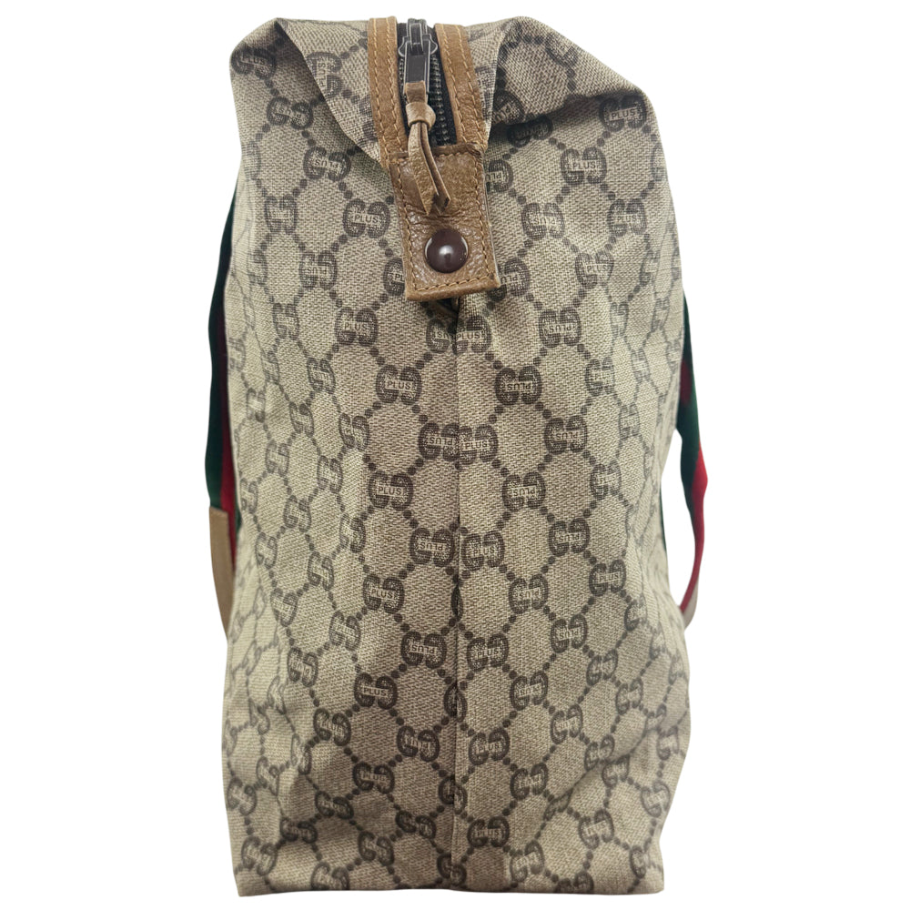 GUCCI Plus GG Supreme Canvas Sherry Line Tote Boston Shoulder Bag LHQ1078