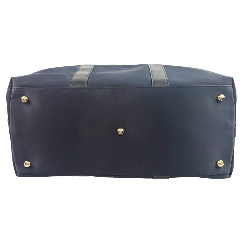 YSL Yves Saint Laurent Y Line 2 Way Nylon & Leather Boston Shoulder Bag LHQ1079