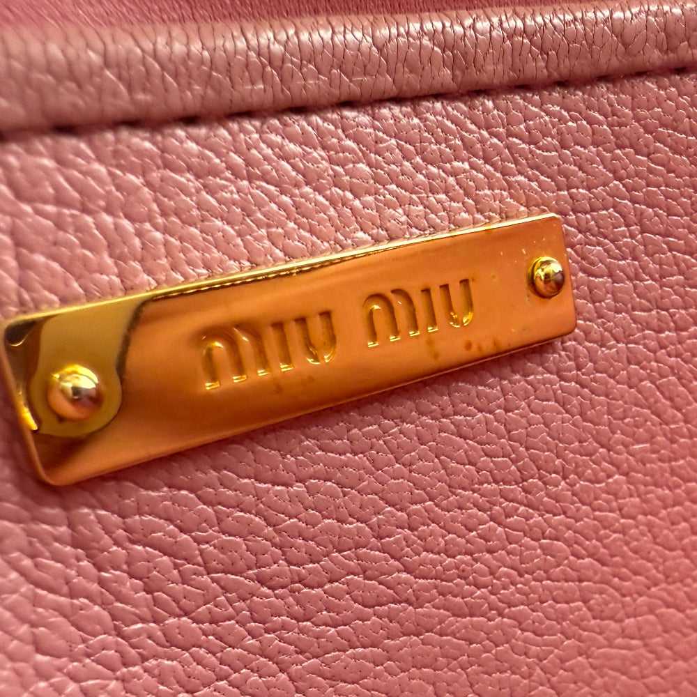 MIU MIU Pink Leather Shoulder Crossbody Bag LHQ1080