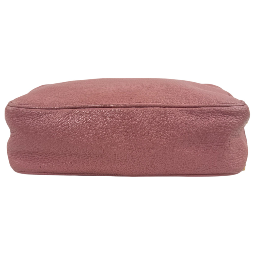 MIU MIU Pink Leather Shoulder Crossbody Bag LHQ1080