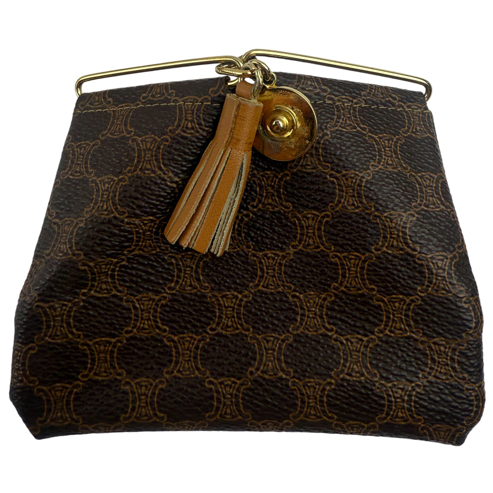 CELINE Macadam Triomphe Triangle Coin Case Purse LHQ1081