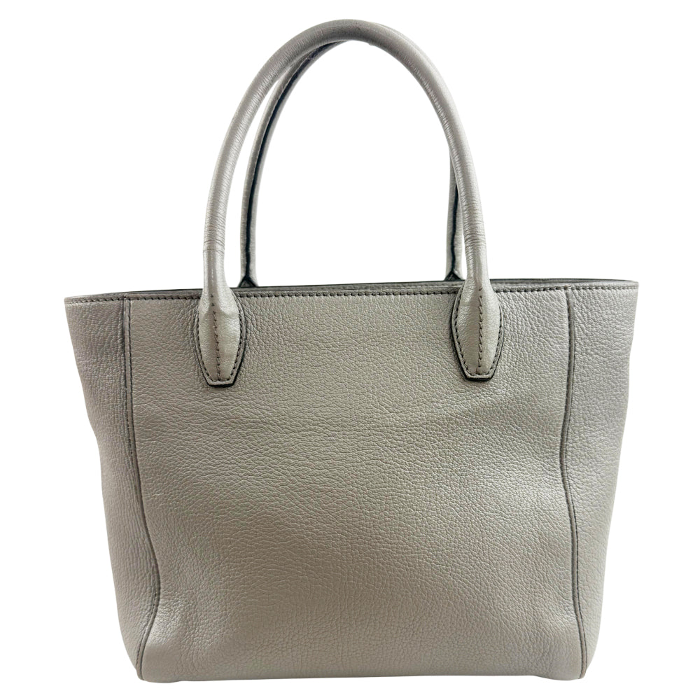 MIU MIU Grey Leather 2 Way Shoulder Hand Bag LHQ1087
