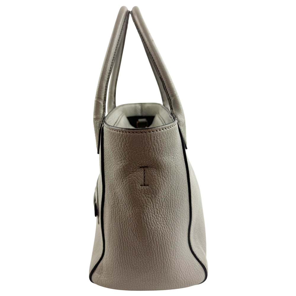 MIU MIU Grey Leather 2 Way Shoulder Hand Bag LHQ1087