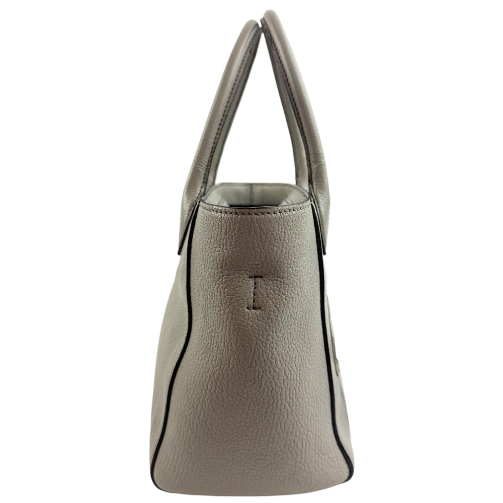 MIU MIU Grey Leather 2 Way Shoulder Hand Bag LHQ1087