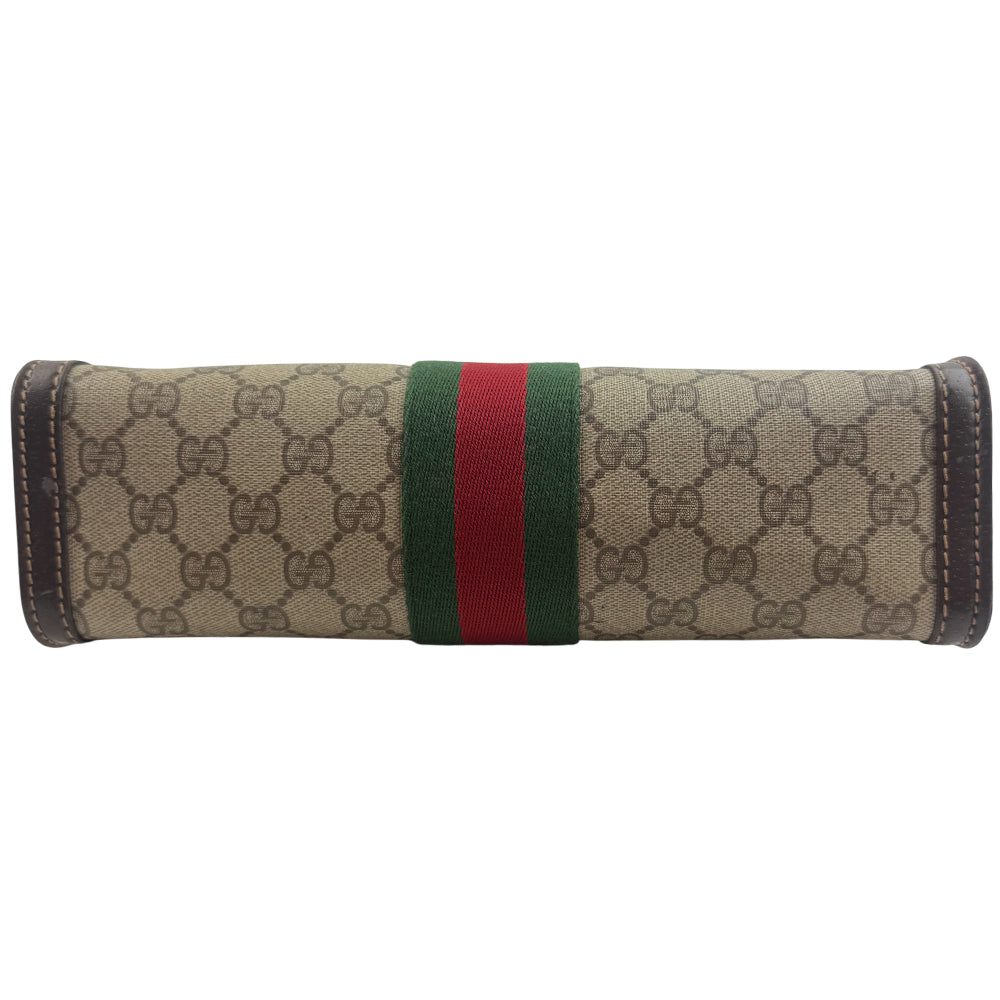 GUCCI GG Supreme Canvas Sherry Line Clutch Bag LHQ1088