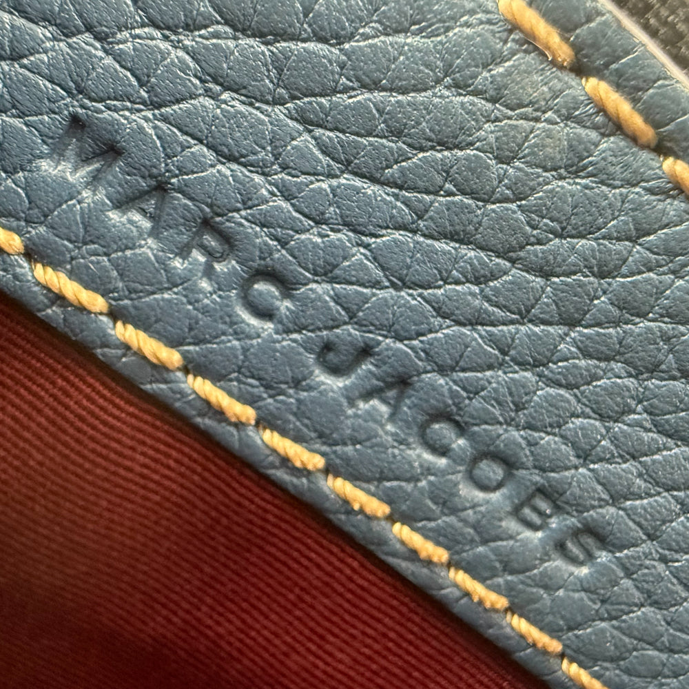 MARC JACOBS The Grind Mini Blue Tote Bag In LHQ1093