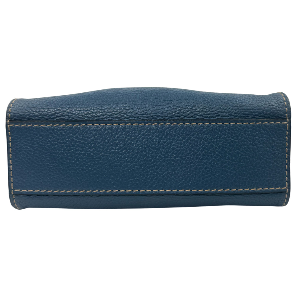 MARC JACOBS The Grind Mini Blue Tote Bag In LHQ1093
