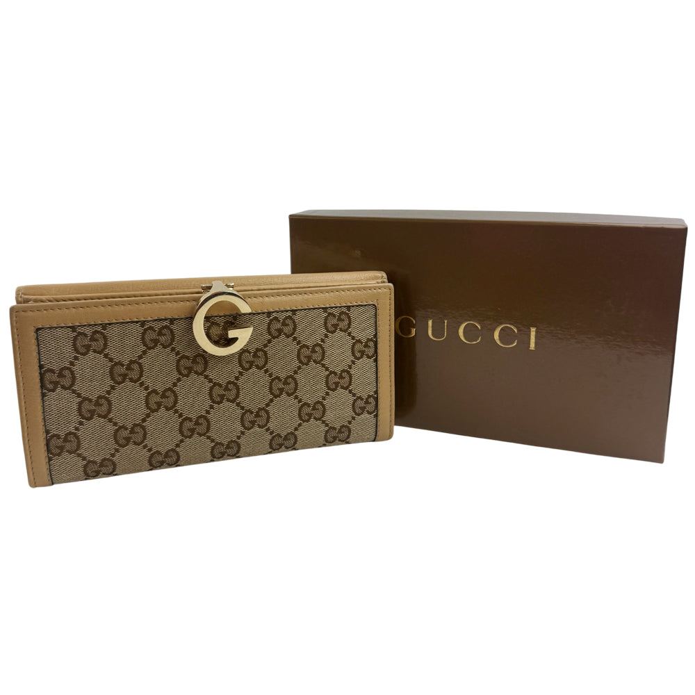 GUCCI GG Canvas Long Purse Wallet LHQ1097
