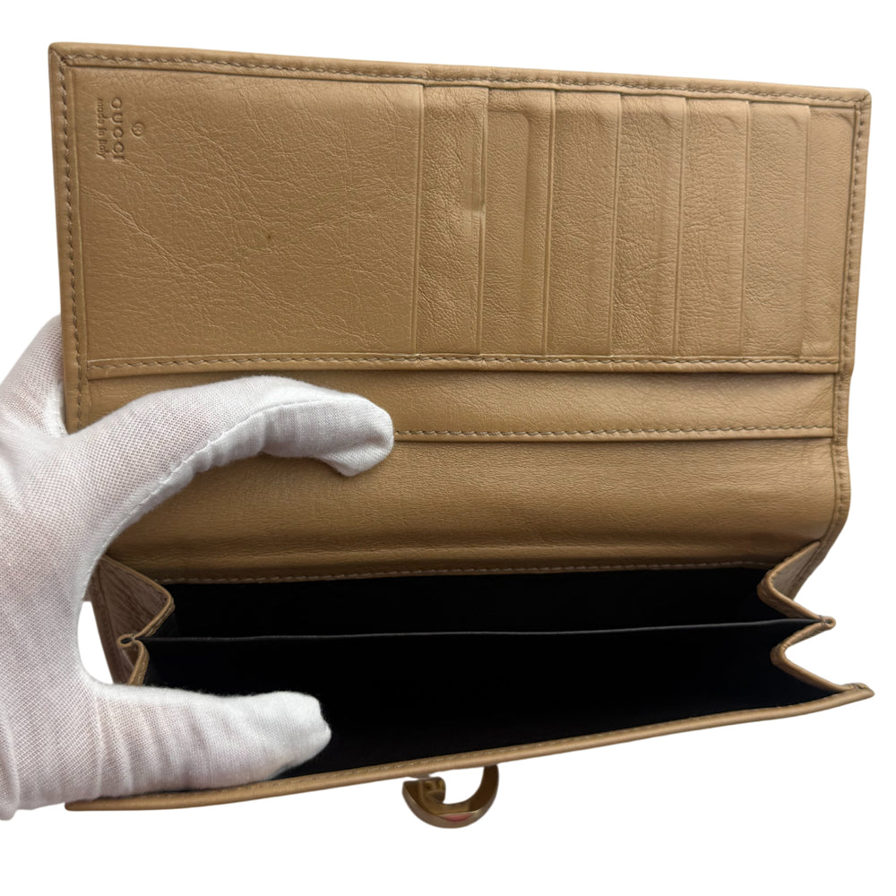 GUCCI GG Canvas Long Purse Wallet LHQ1097