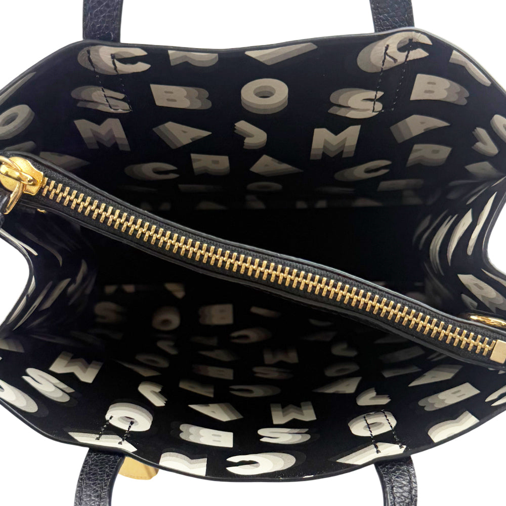 MARC JACOBS The Grind Mini Black Tote Bag LHQ1103
