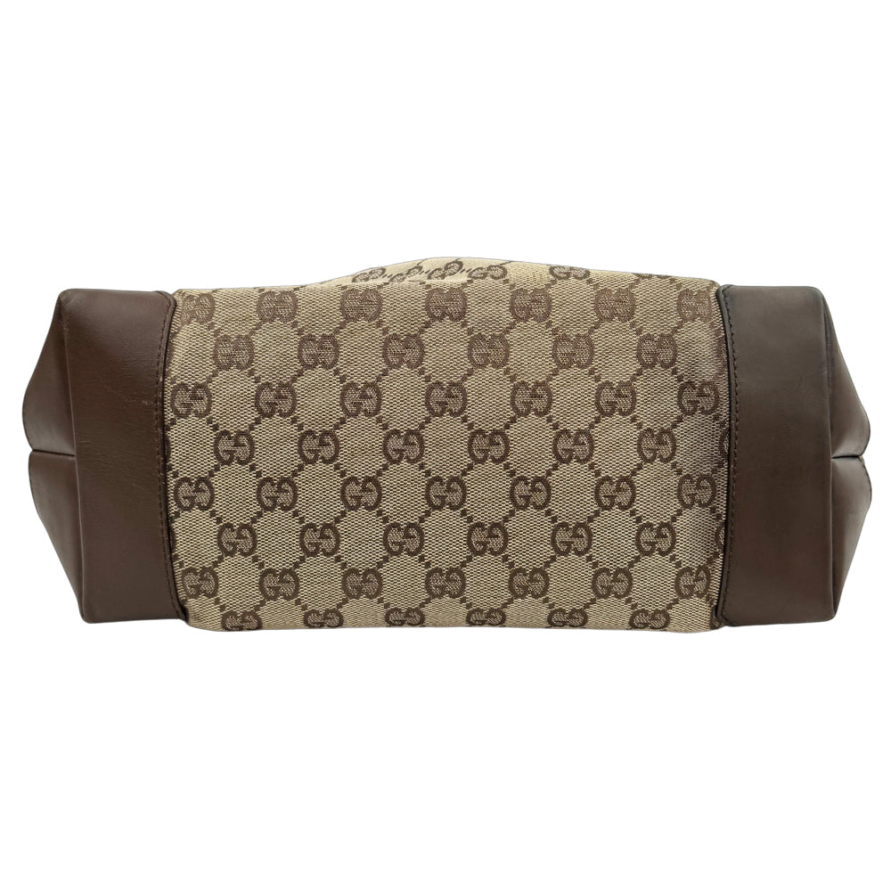 GUCCI GG Supreme Canvas Brown Tote Bag LHQ1115