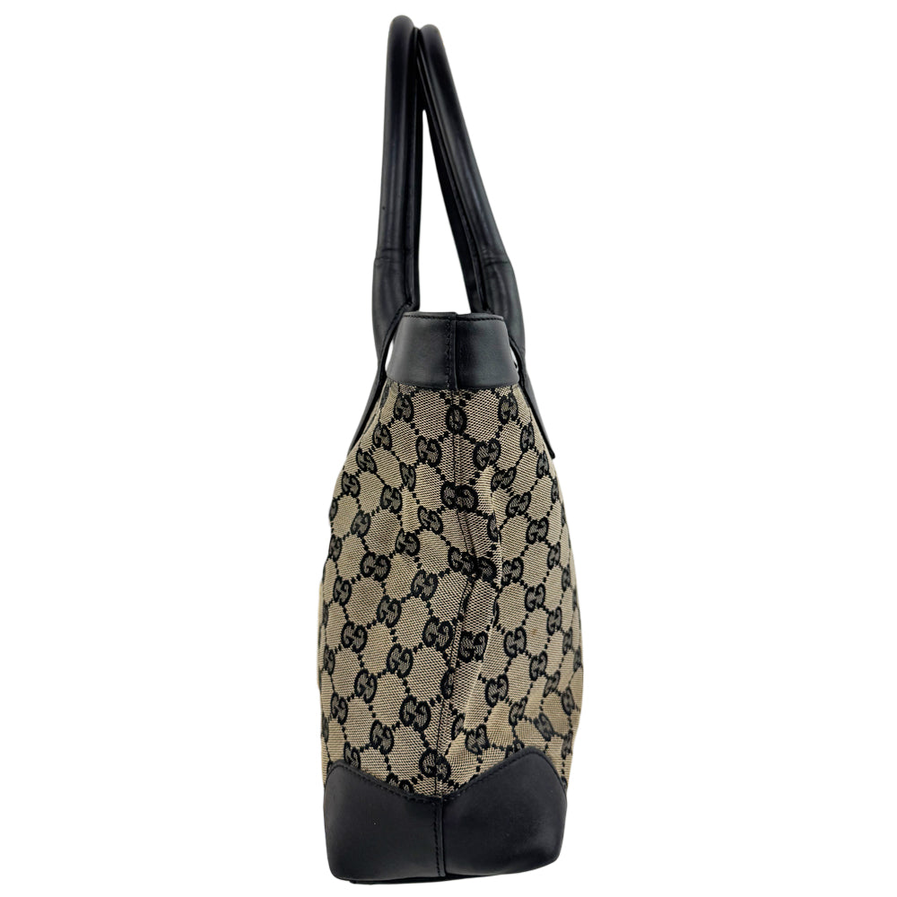 Gucci Brown Canvas Tote Shoulder Bag LHQ1124
