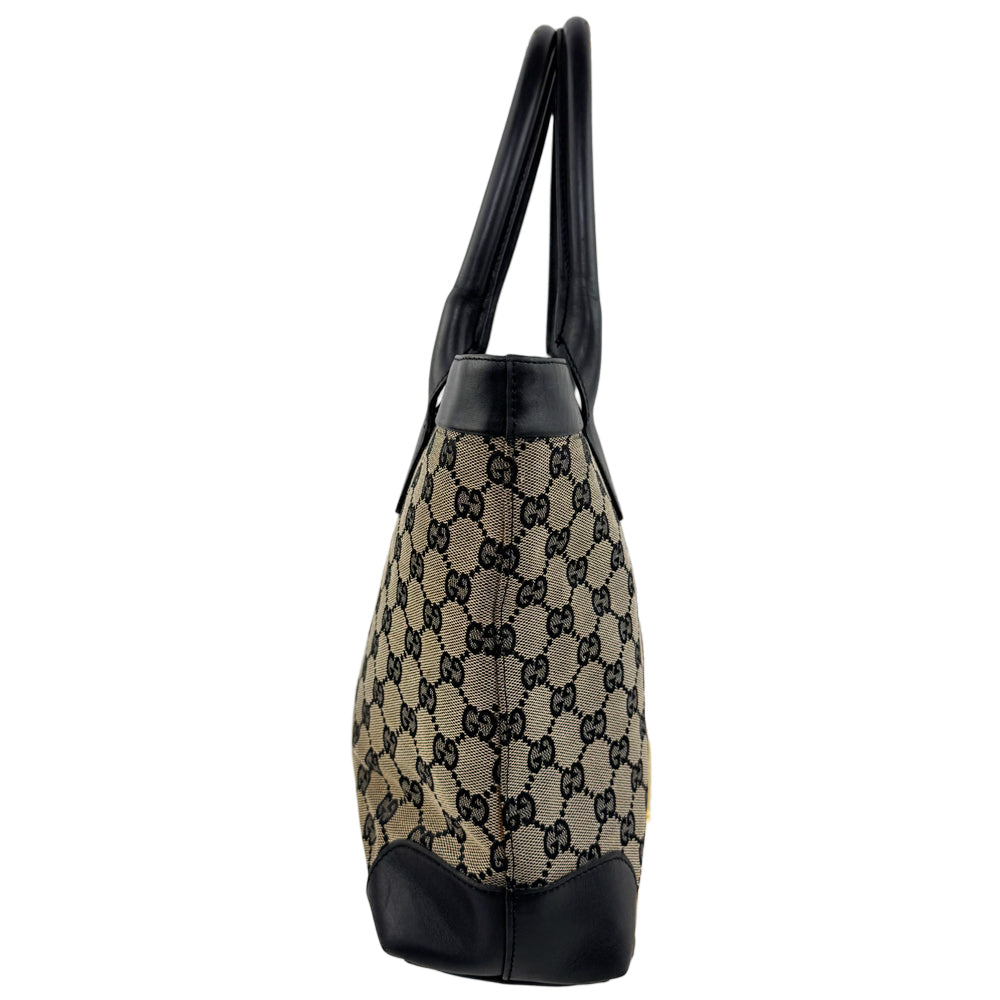 Gucci Brown Canvas Tote Shoulder Bag LHQ1124