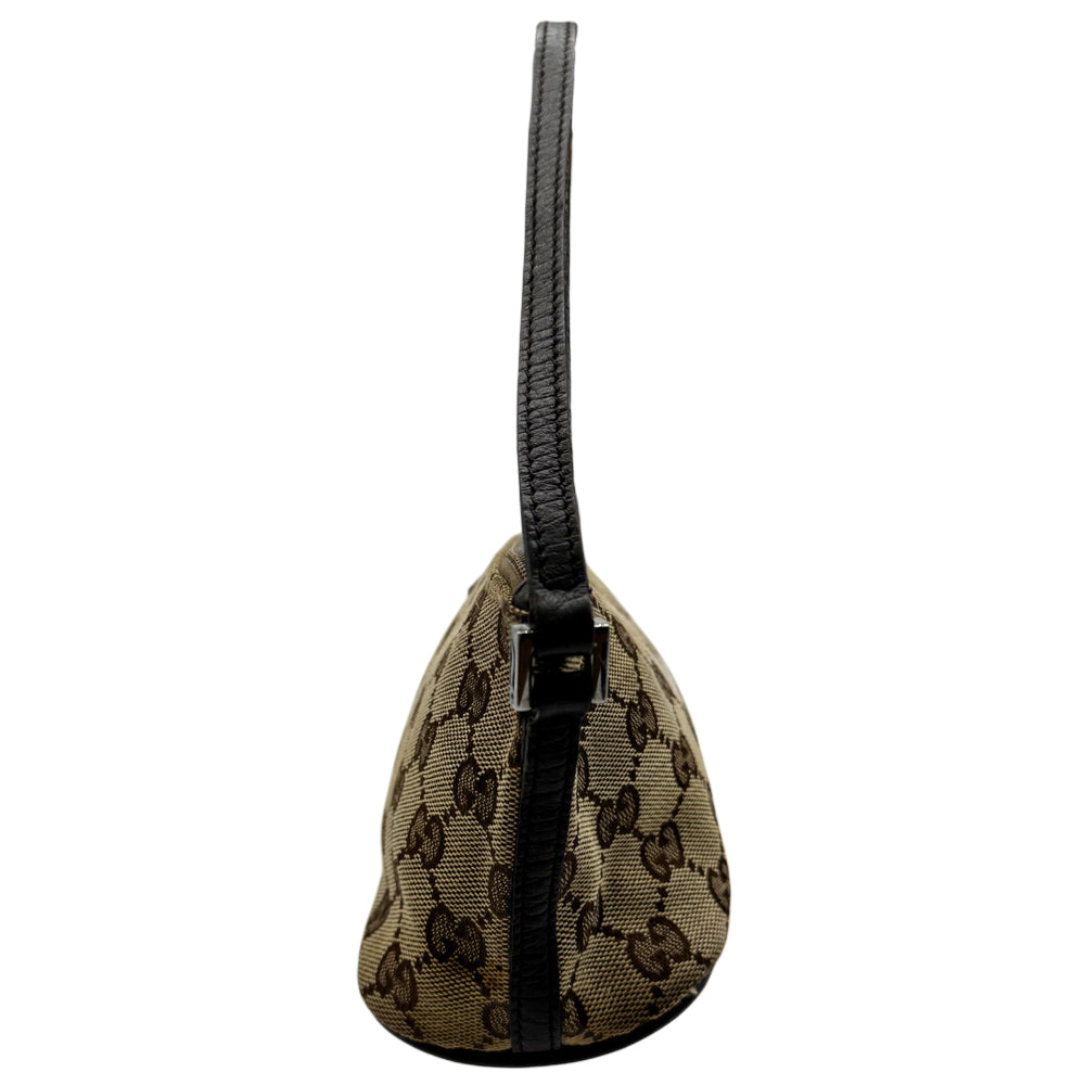 Gucci Brown Canvas Mini Shoulder Boat Bag LHQ1128