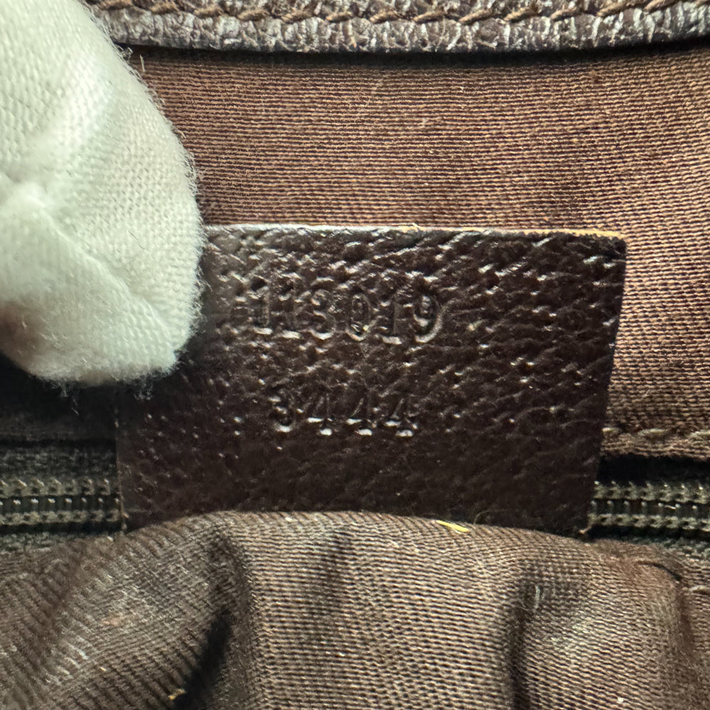 Gucci Brown Canvas Tote Shoulder Bag LHQ1129
