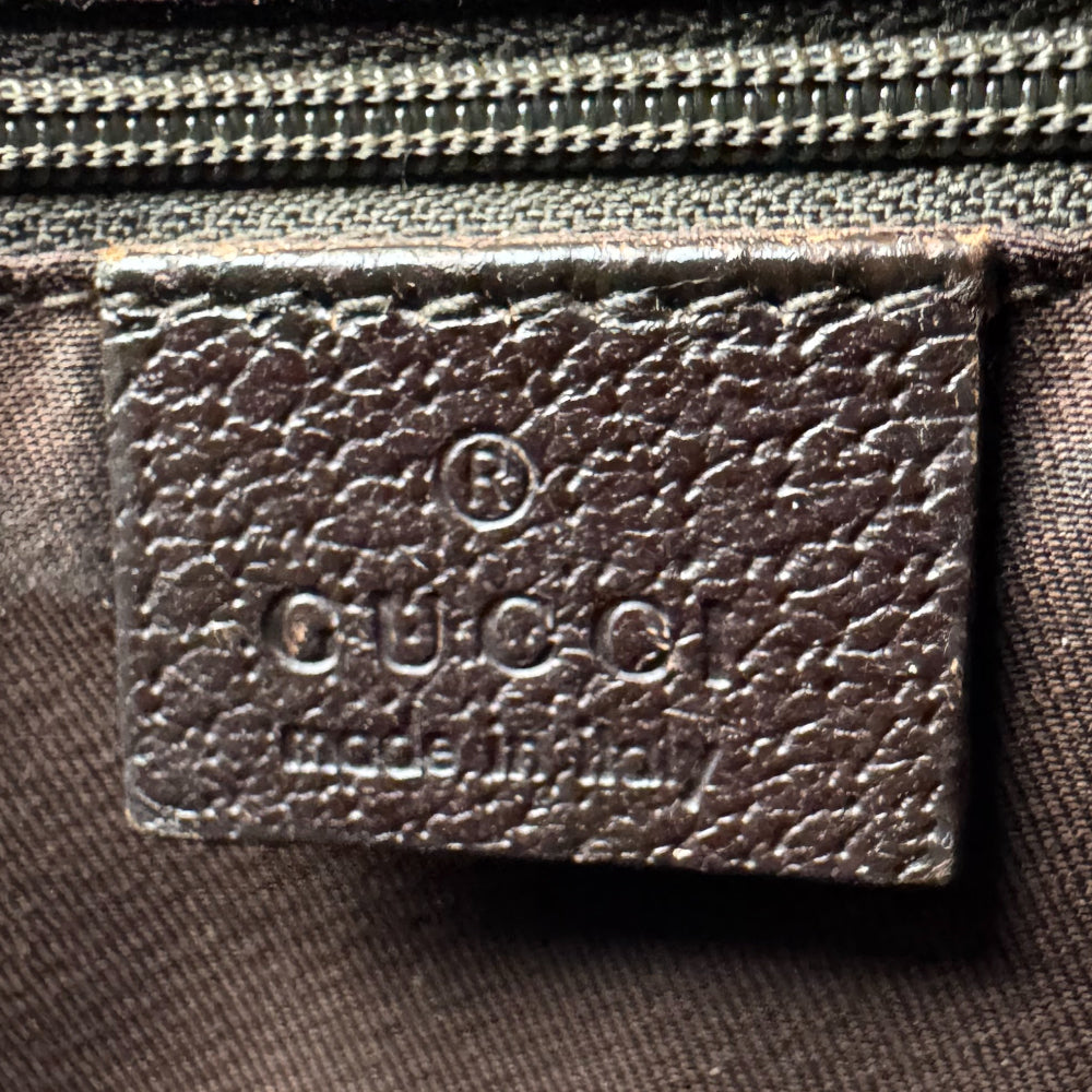 Gucci Brown Canvas Tote Shoulder Bag LHQ1129