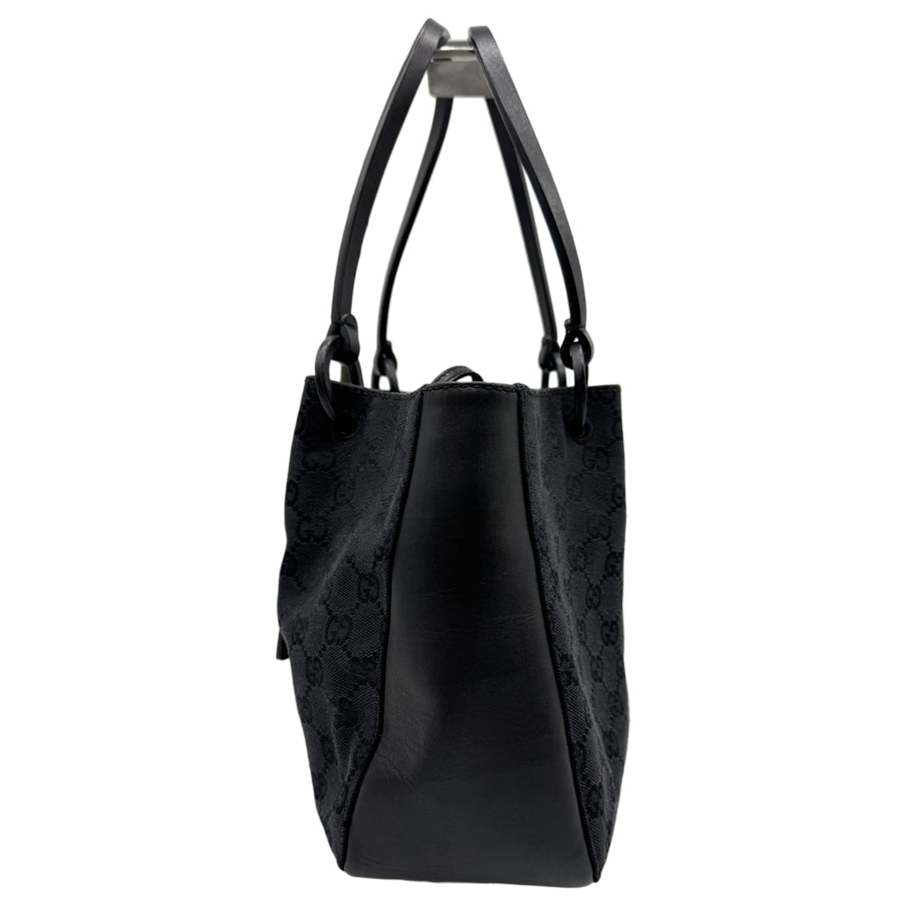Gucci Black Canvas Tote With Pouch LHQ1133