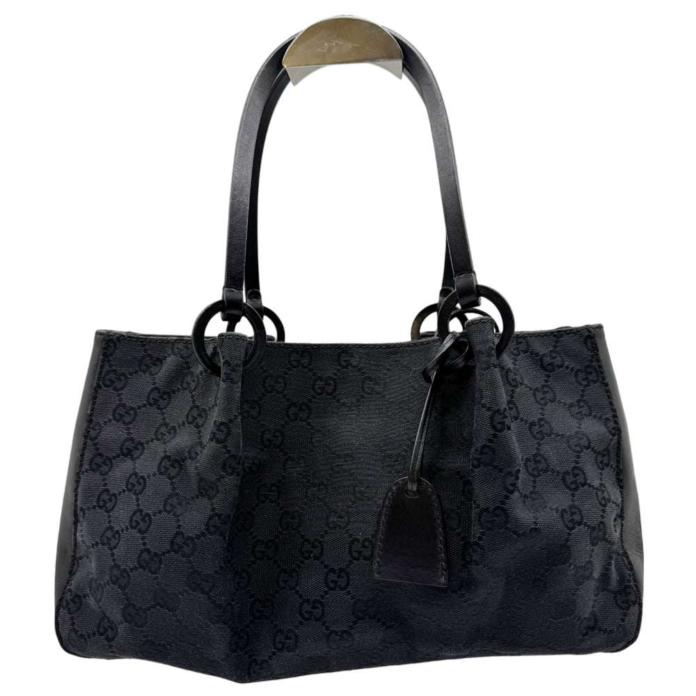 Gucci Black Canvas Tote With Pouch LHQ1133