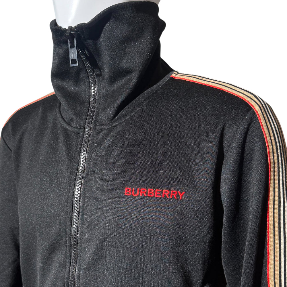 BURBERRY BLACK SILAS STRIPE FULL TRACKSUIT MENS SIZE M LHQ1137