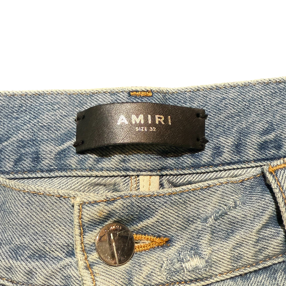 AMIRI DISTRESSED EFFECT DENIM MENS SHORTS SIZE 32 LHQ1142