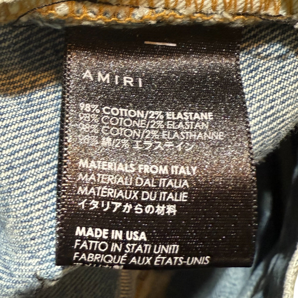 AMIRI DISTRESSED EFFECT DENIM MENS SHORTS SIZE 32 LHQ1142