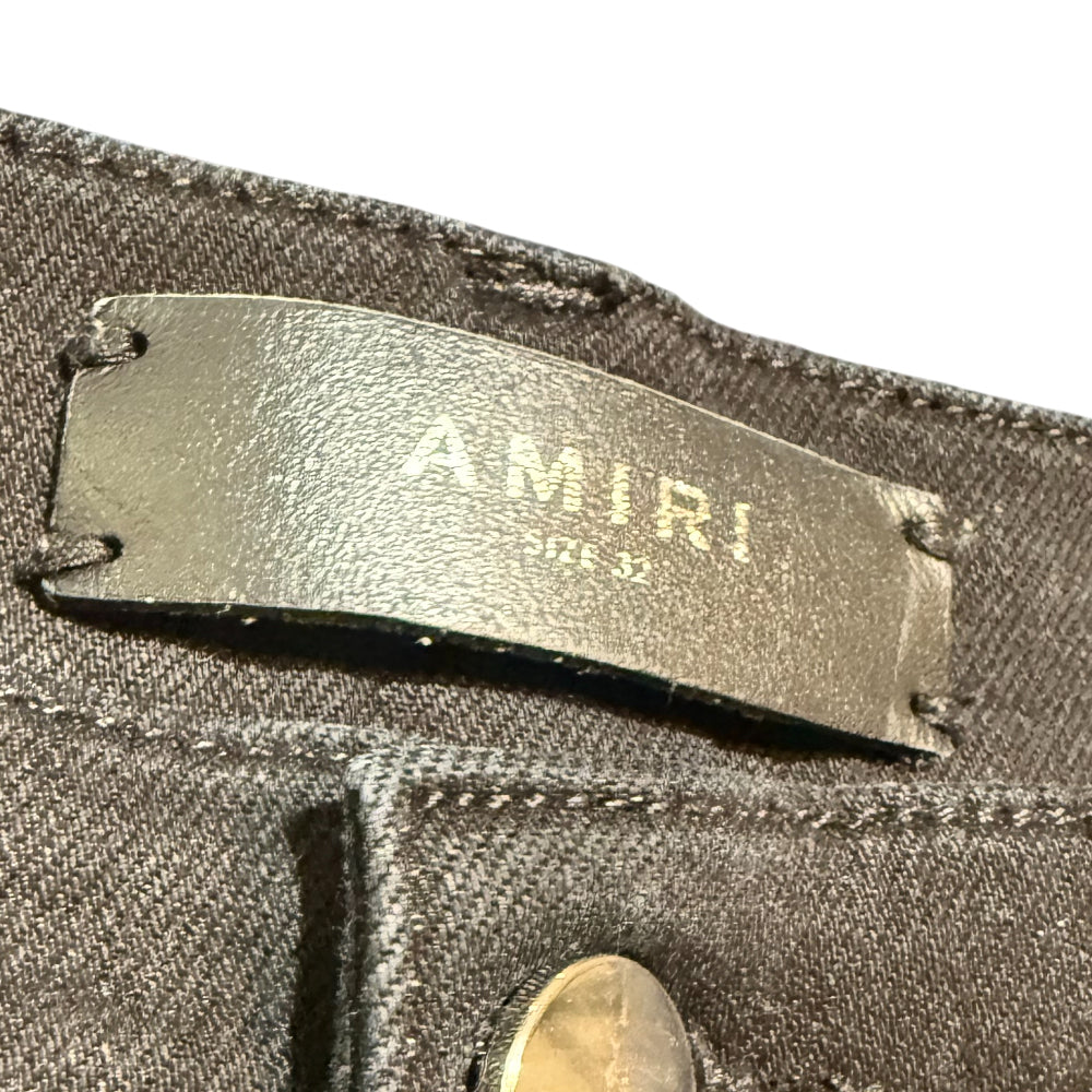 AMIRI Disressed Black Denim Jeans Size 32" LHQ1143