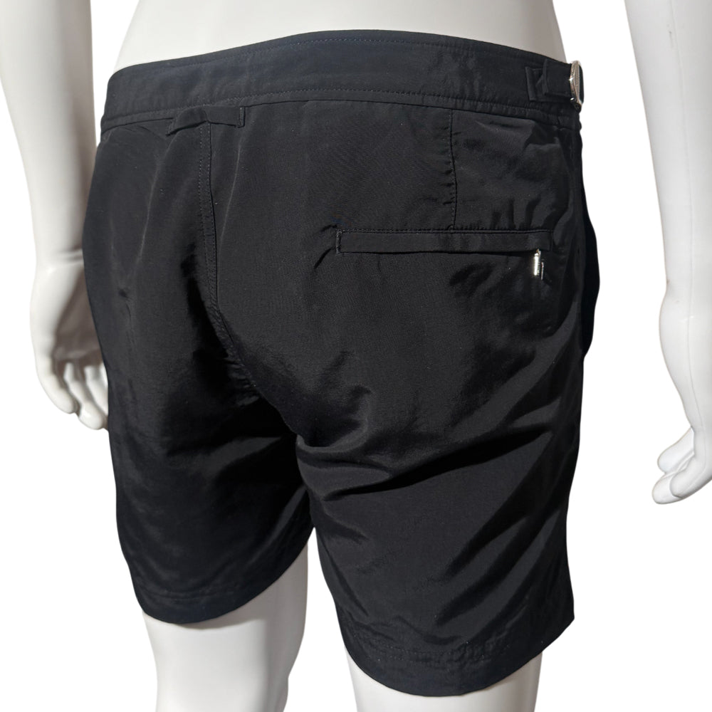 ORLEBAR BROWN BLACK MENS SWIM SHORTS SIZE 32 LHQ1145
