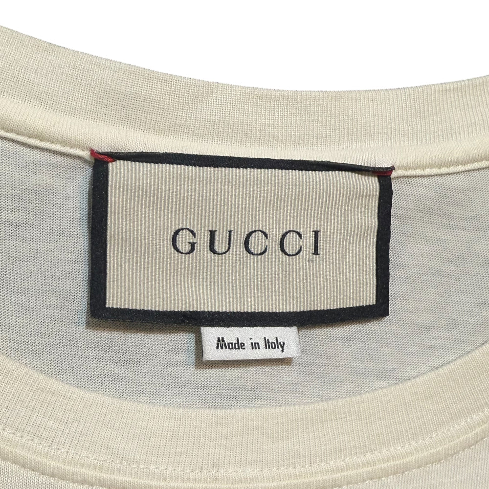 GUCCI OVERSIZED CREAM T SHIRT MENS SIZE M LHQ1146