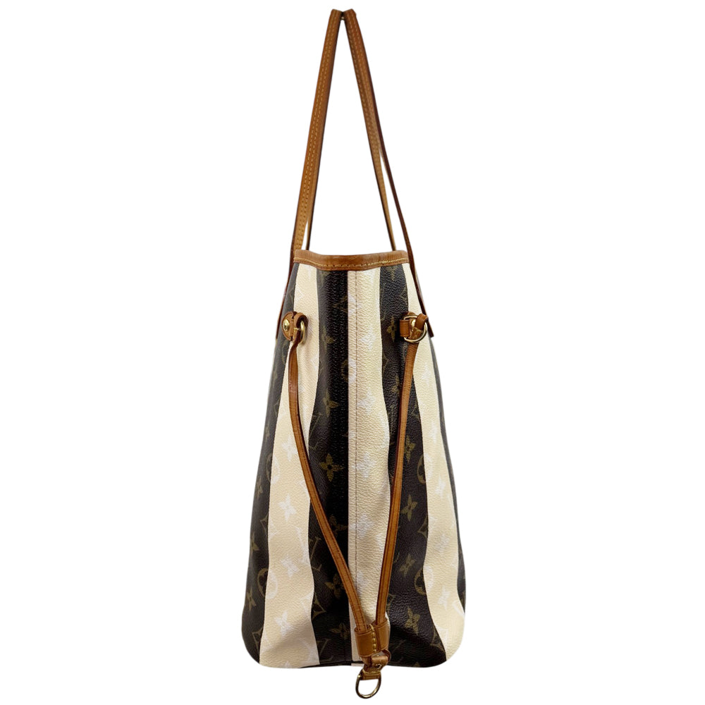 LOUIS VUITTON Neverfull MM Rayures Monogram Tote Shoulder Bag LHQ1149