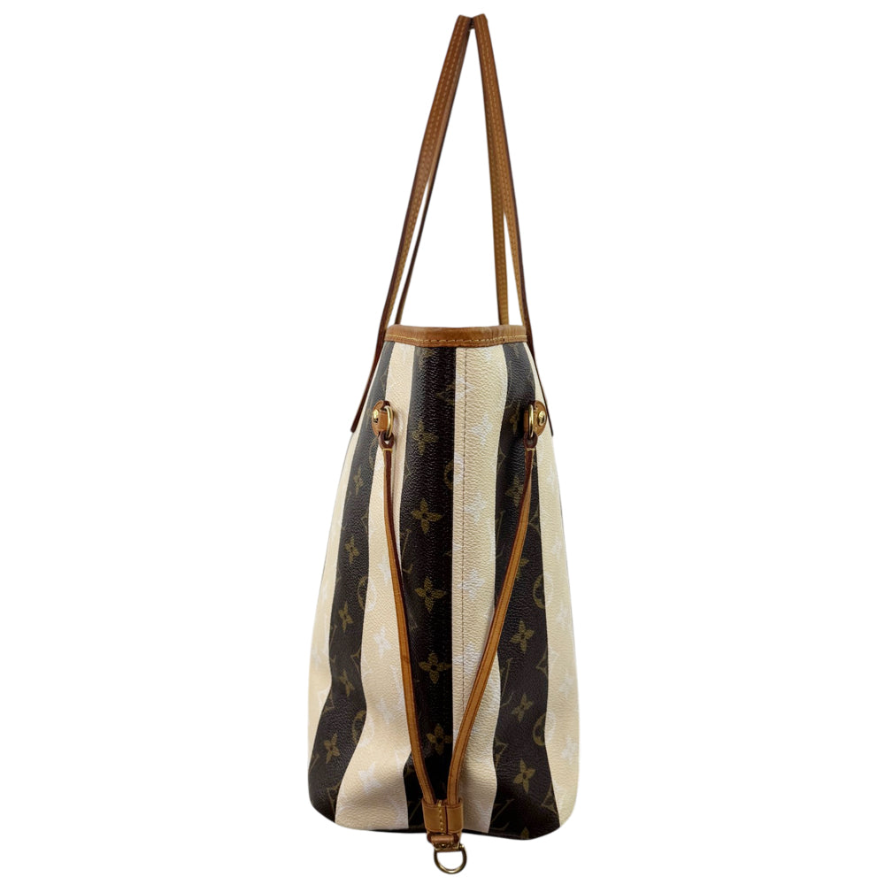 LOUIS VUITTON Neverfull MM Rayures Monogram Tote Shoulder Bag LHQ1149