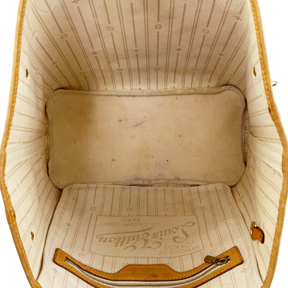 LOUIS VUITTON Neverfull MM Damier Azur Tote Bag LHQ1151