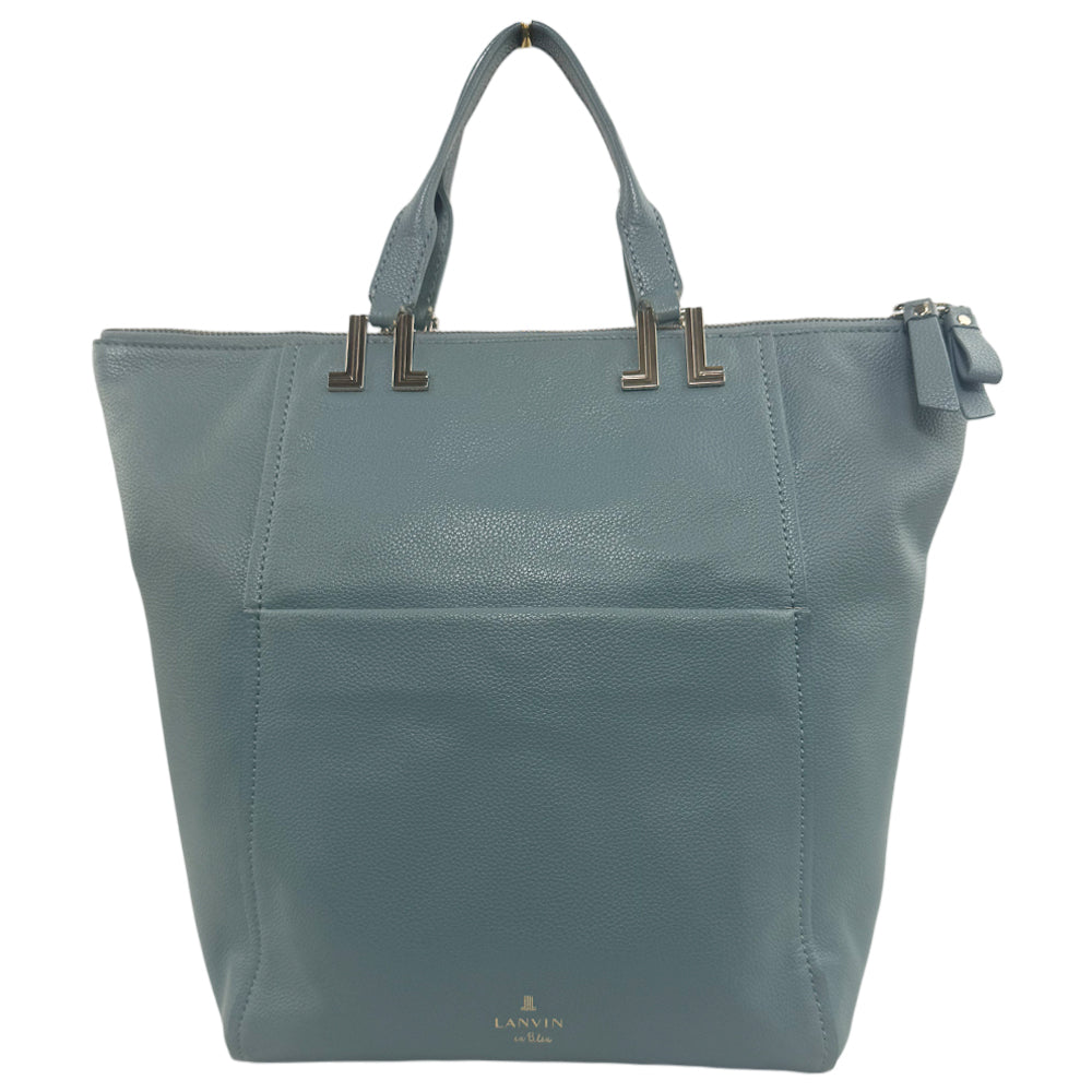 LANVIN En Bleu Leather Tote Backpack LHQ1152