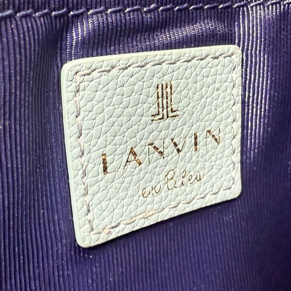 LANVIN En Bleu Leather Tote Backpack LHQ1152