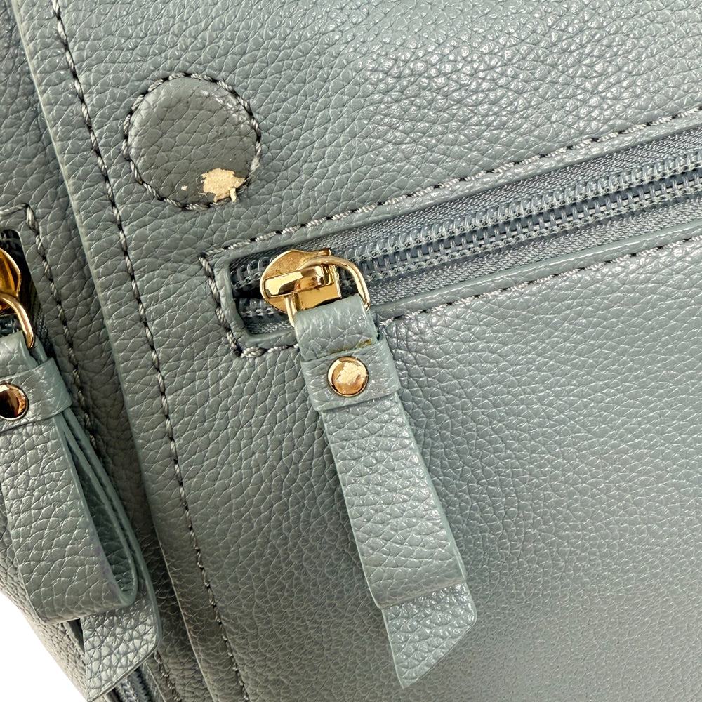 LANVIN En Bleu Leather Tote Backpack LHQ1152