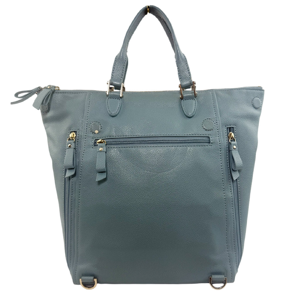 LANVIN En Bleu Leather Tote Backpack LHQ1152