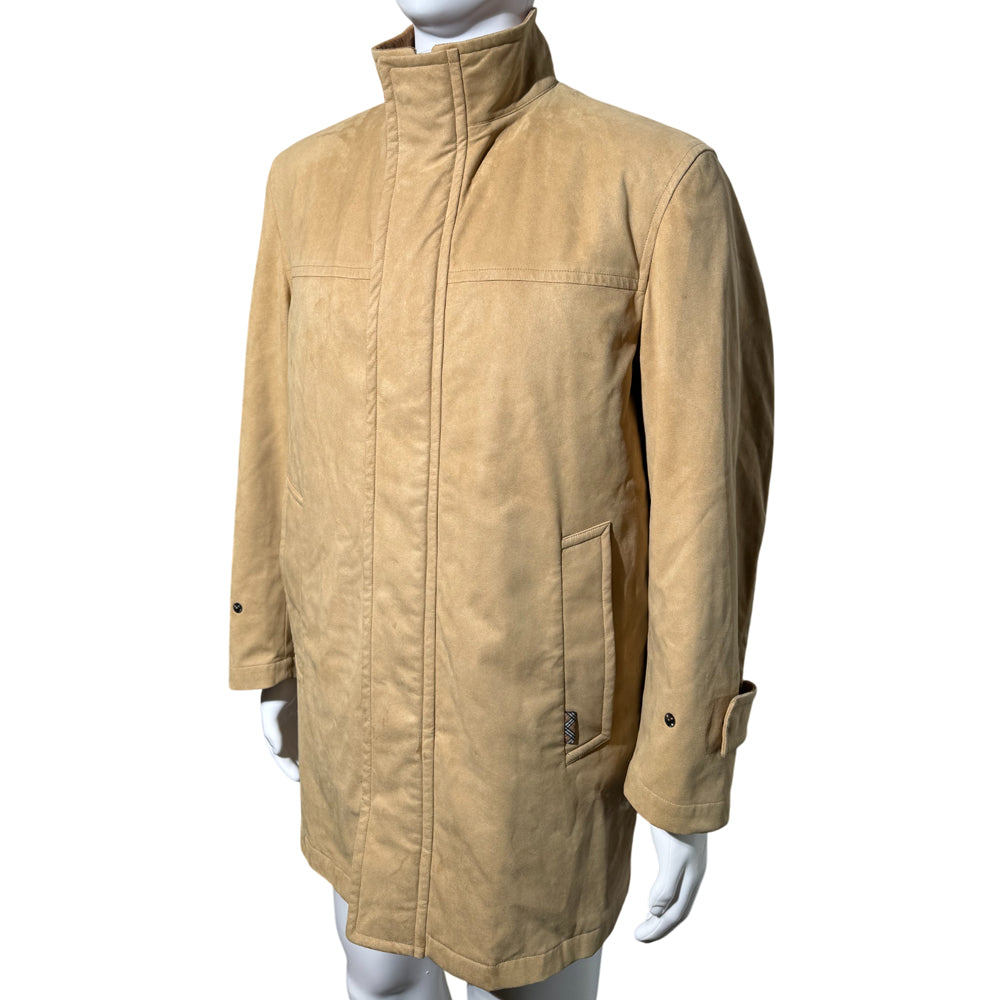 BURBERRY Beige Suede Men's Coat Size M LHQ1153