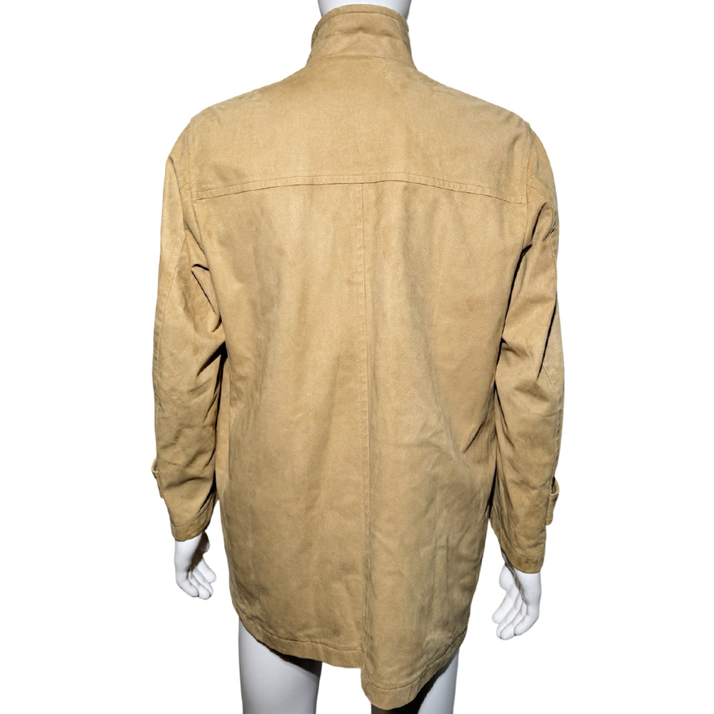 BURBERRY Beige Suede Men's Coat Size M LHQ1153