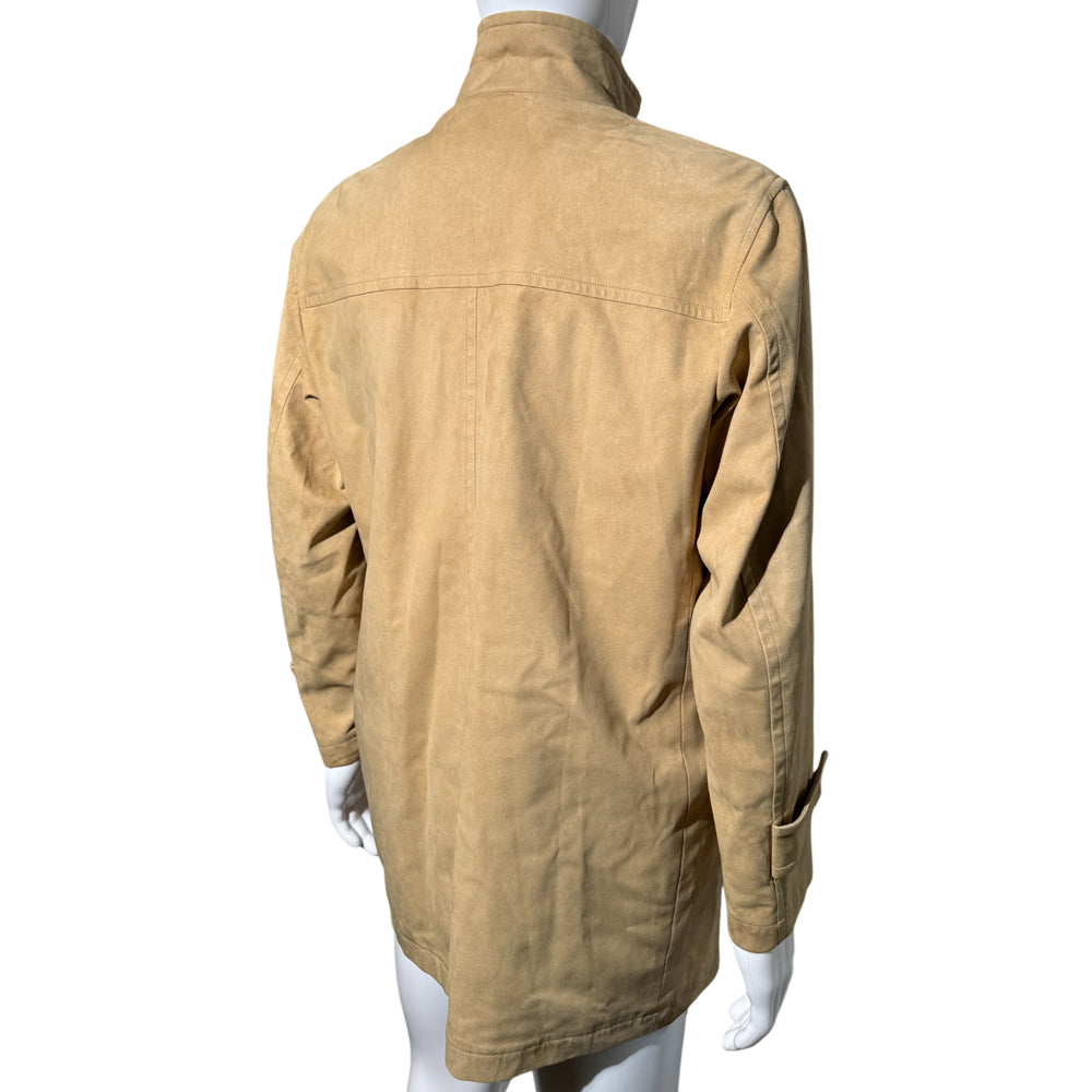BURBERRY Beige Suede Men's Coat Size M LHQ1153