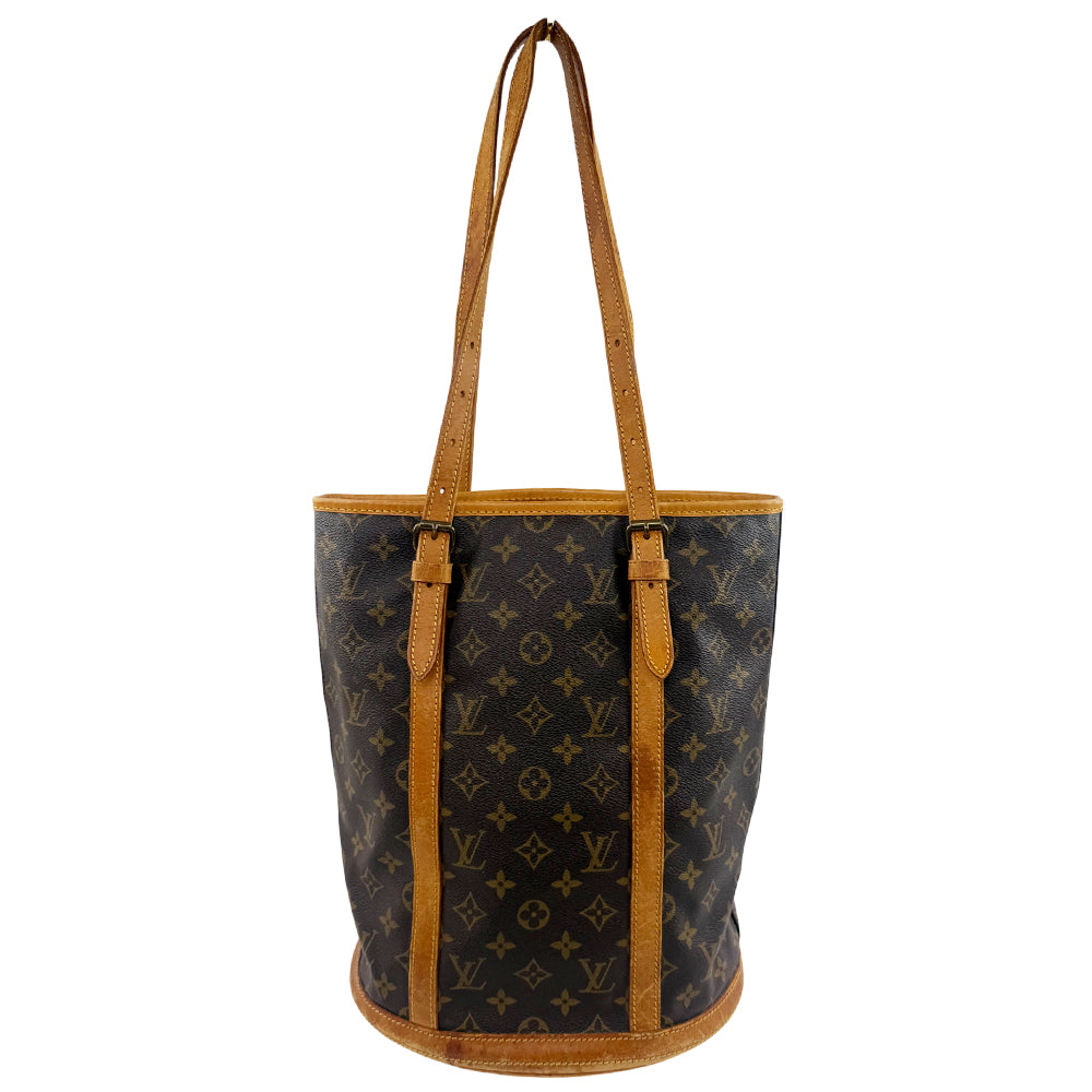 LOUIS VUITTON Brown Monogram Bucket GM Tote Shoulder Bag LHQ1157