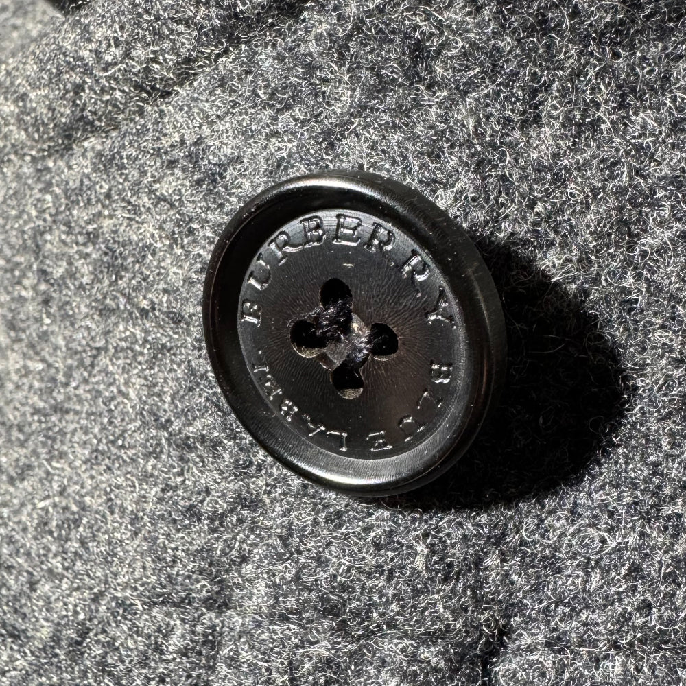 BURBERRY Grey Angora Wool Men's Coat Size M LHQ1160