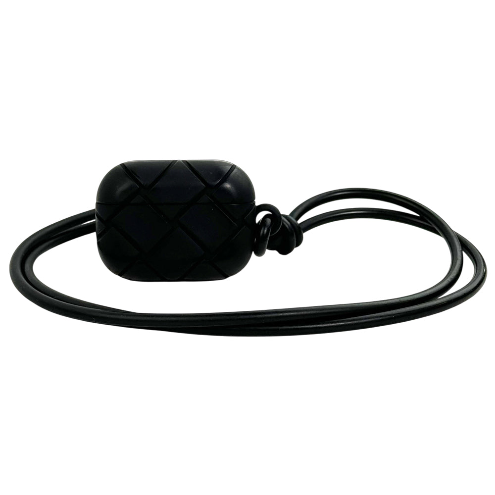 BOTTEGA VENETA Intrecciato Black Rubber AirPods Case LHQ1167