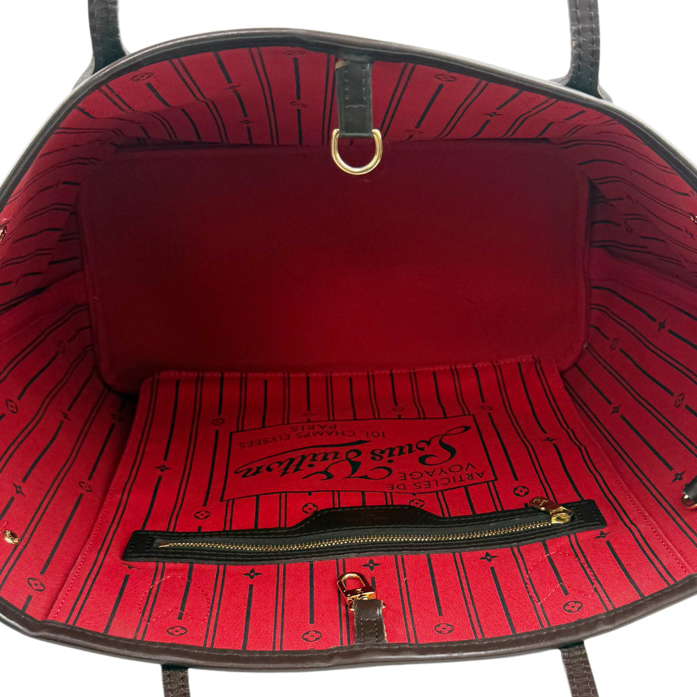 LOUIS VUITTON Neverfull MM Damier Ebene Shoulder Tote Bag LHQ1168