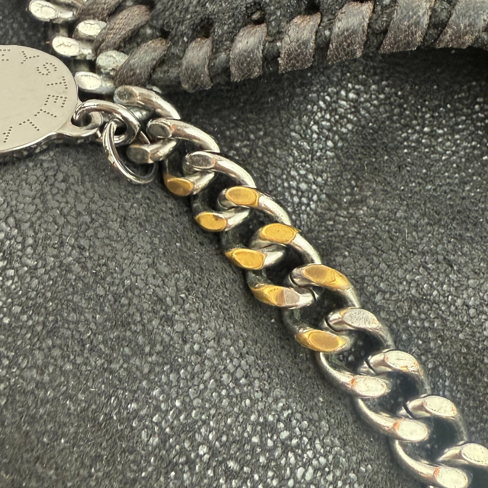 STELLA McCARTNEY Falabella Black 2 Way Chain Shoulder Hand Bag LHQ1169