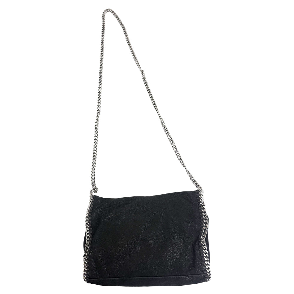 STELLA McCARTNEY Falabella Black 2 Way Chain Shoulder Hand Bag LHQ1169