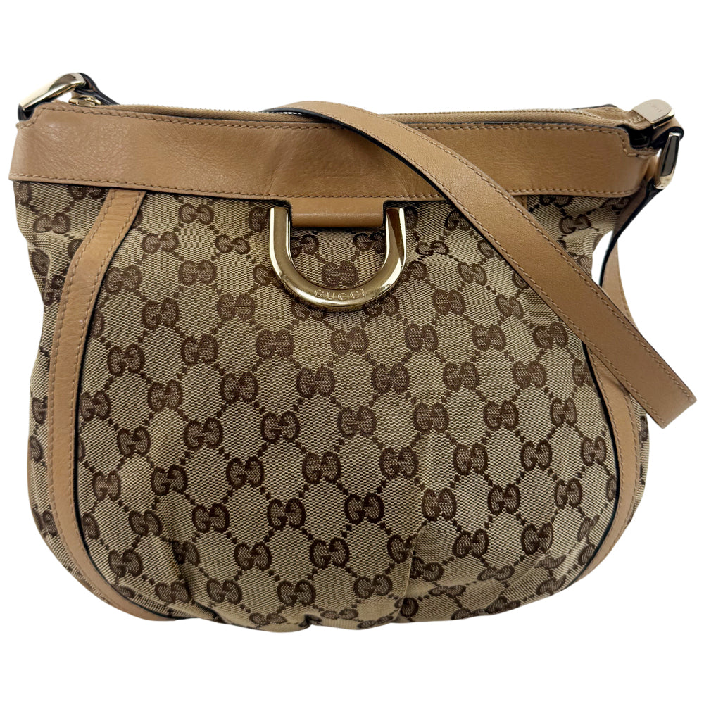 GUCCI Abbey GG Brown Canvas Shoulder Bag LHQ1174