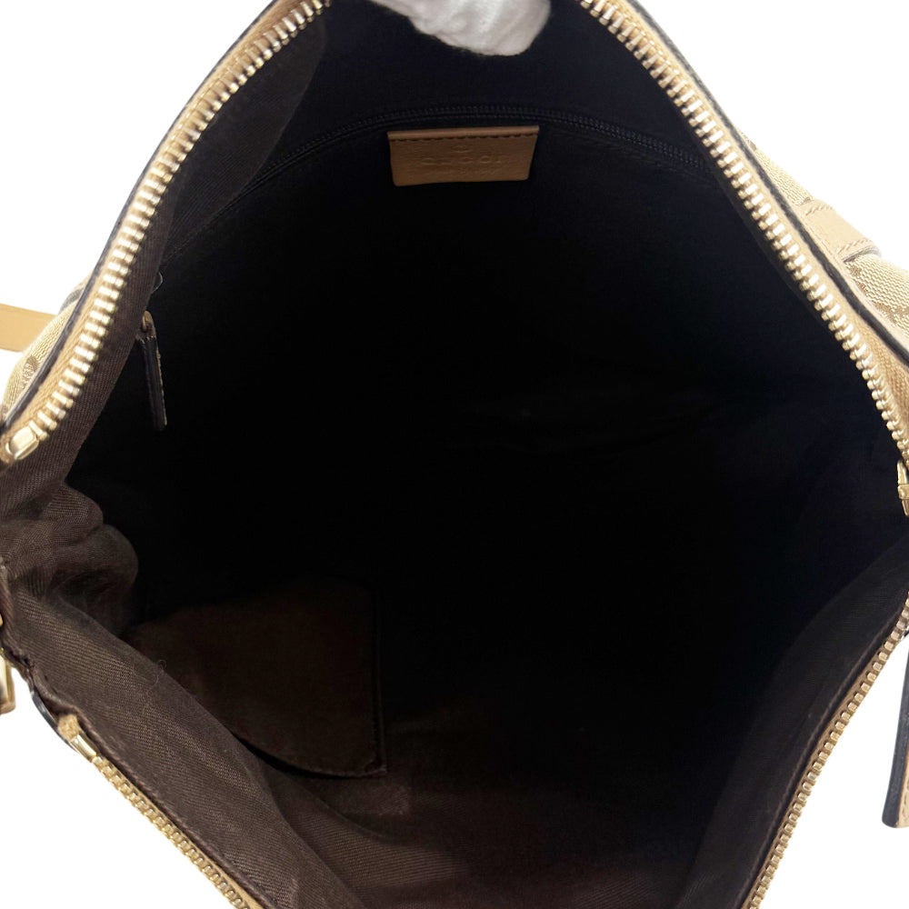 GUCCI Abbey GG Brown Canvas Shoulder Bag LHQ1174