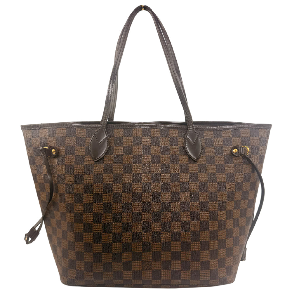 LOUIS VUITTON Neverfull MM Damier Ebene Shoulder Tote Bag LHQ1175