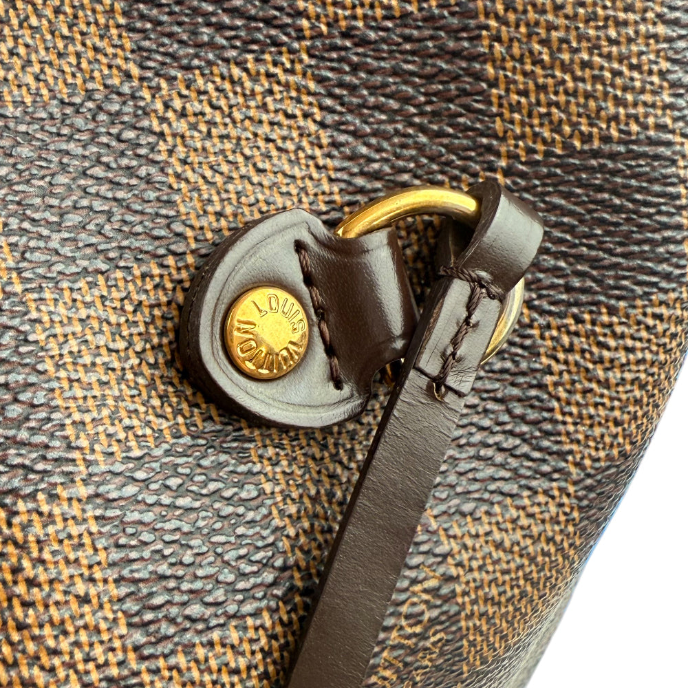 LOUIS VUITTON Neverfull MM Damier Ebene Shoulder Tote Bag LHQ1175
