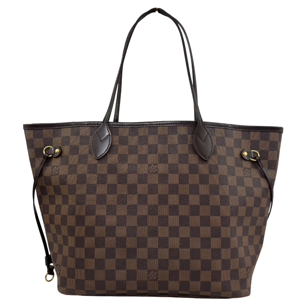 LOUIS VUITTON Neverfull MM Damier Ebene Shoulder Tote Bag LHQ1176