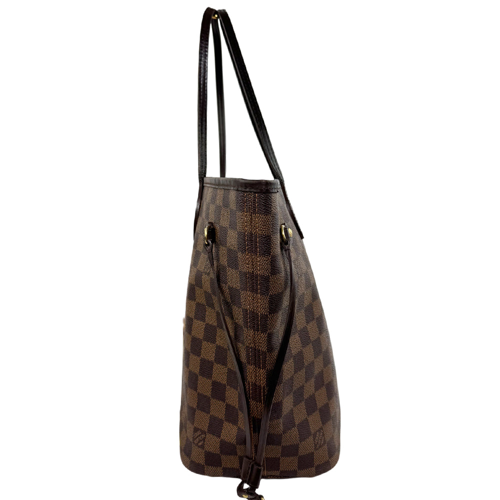 LOUIS VUITTON Neverfull MM Damier Ebene Shoulder Tote Bag LHQ1176